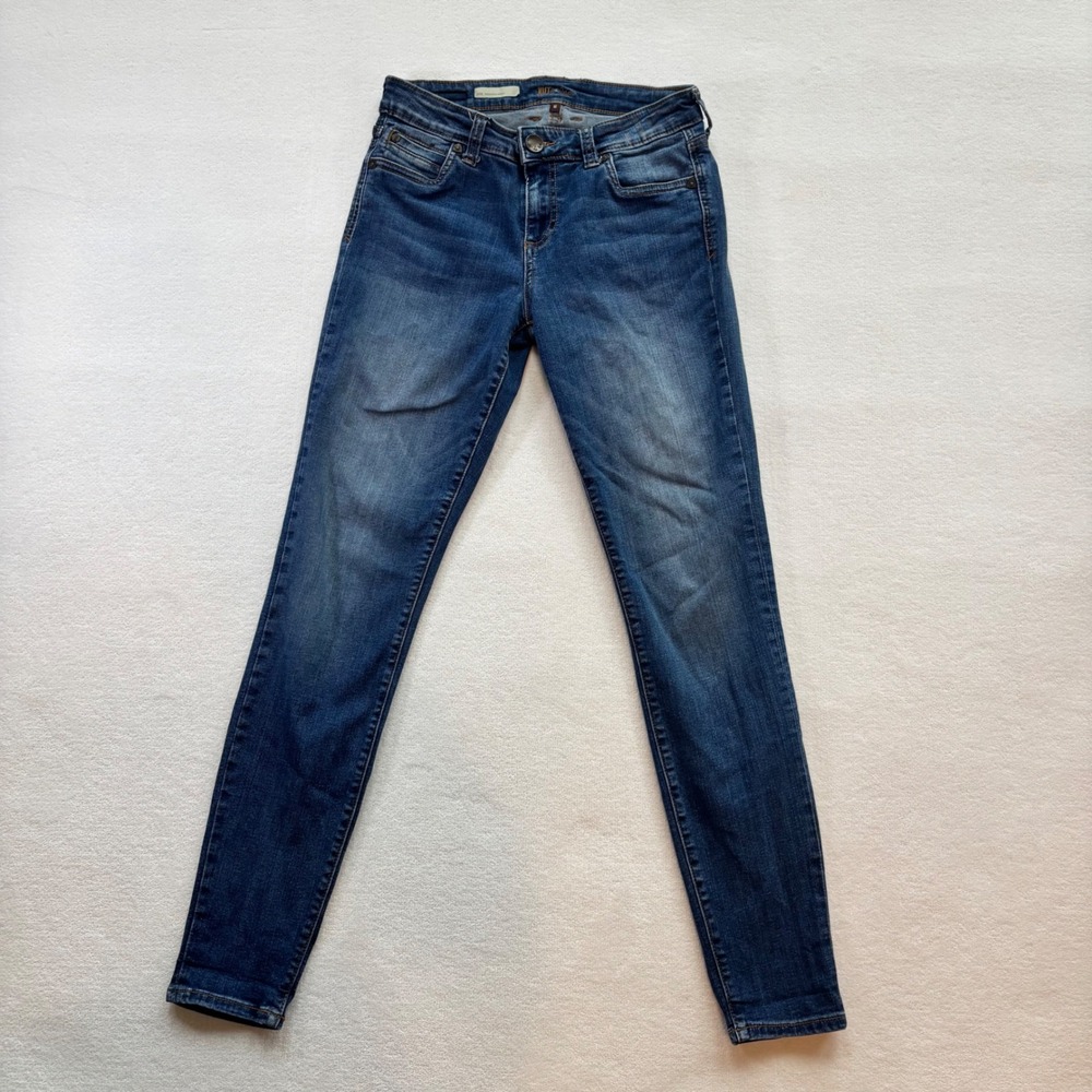 Kut from the Kloth Mia Toothpick Skinny Jeans Women Sz 6 Blue Excellent Stretch